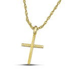 Βαπτιστικός Σταυρός για Κορίτσι  CS010 Χρυσός 14K Δίχρωμος Διπλής Όψεως με Ζιργκόν