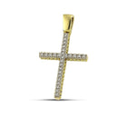 Βαπτιστικός Σταυρός για Κορίτσι MCS083 Χρυσός 14K με Ζιργκόν και στις Δύο Όψεις