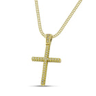 Βαπτιστικός Σταυρός για Κορίτσι MCS083 Χρυσός 14K με Ζιργκόν και στις Δύο Όψεις