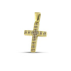 Βαπτιστικός Σταυρός για Κορίτσι MCS096 Χρυσός 14K Διπλής Όψεως με Διάτρητο Σχέδιο