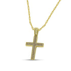 Βαπτιστικός Σταυρός για Κορίτσι MCS096 Χρυσός 14K Διπλής Όψεως με Διάτρητο Σχέδιο