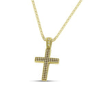 Βαπτιστικός Σταυρός για Κορίτσι MCS096 Χρυσός 14K Διπλής Όψεως με Διάτρητο Σχέδιο