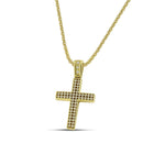 Βαπτιστικός Σταυρός για Κορίτσι MCS096 Χρυσός 14K Διπλής Όψεως με Διάτρητο Σχέδιο