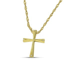 Βαπτιστικός Σταυρός για Κορίτσι MCS090 Χρυσός 14K Γεωμετρικός με Ζιργκόν