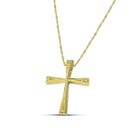 Βαπτιστικός Σταυρός για Κορίτσι MCS090 Χρυσός 14K Γεωμετρικός με Ζιργκόν