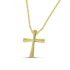 Βαπτιστικός Σταυρός για Κορίτσι MCS090 Χρυσός 14K Γεωμετρικός με Ζιργκόν