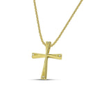Βαπτιστικός Σταυρός για Κορίτσι MCS090 Χρυσός 14K Γεωμετρικός με Ζιργκόν