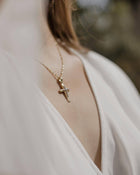 Βαπτιστικός Σταυρός για Κορίτσι CS016 Χρυσός 14K με Λευκόχρυσες Λεπτομέρειες & Ζιργκόν