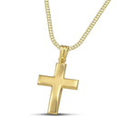 Βαπτιστικός Σταυρός για Κορίτσι CS039 Χρυσός 14K Λουστρέ με Καμπύλο Σχεδιασμό