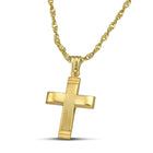 Βαπτιστικός Σταυρός για Κορίτσι CS020 Χρυσός 14K Μίνιμαλ Λουστρέ