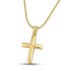 Βαπτιστικός Σταυρός για Κορίτσι CS021 Χρυσός 14K Μίνιμαλ με Ματ Λεπτομέρειες