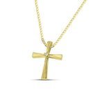 Βαπτιστικός Σταυρός για Κορίτσι MCS098 Χρυσός 14K με Μοντέρνο Μίνιμαλ Σχέδιο