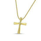 Βαπτιστικός Σταυρός για Κορίτσι MCS098 Χρυσός 14K με Μοντέρνο Μίνιμαλ Σχέδιο