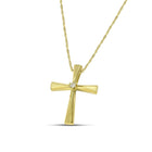 Βαπτιστικός Σταυρός για Κορίτσι MCS098 Χρυσός 14K με Μοντέρνο Μίνιμαλ Σχέδιο