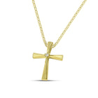 Βαπτιστικός Σταυρός για Κορίτσι MCS098 Χρυσός 14K με Μοντέρνο Μίνιμαλ Σχέδιο