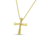 Βαπτιστικός Σταυρός για Κορίτσι MCS098 Χρυσός 14K με Μοντέρνο Μίνιμαλ Σχέδιο