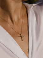 Βαπτιστικός Σταυρός για Κορίτσι MCS098 Χρυσός 14K με Μοντέρνο Μίνιμαλ Σχέδιο