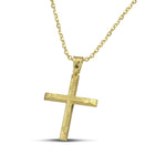 Βαπτιστικός Σταυρός για Κορίτσι CS008 Χρυσός 14K Σαγρέ
