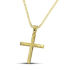Βαπτιστικός Σταυρός για Κορίτσι CS008 Χρυσός 14K Σαγρέ