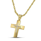 Βαπτιστικός Σταυρός για Κορίτσι CS017 Χρυσός 14K με Ζιργκόν