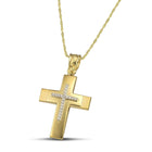 Βαπτιστικός Σταυρός για Κορίτσι CS017 Χρυσός 14K με Ζιργκόν