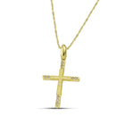 Βαπτιστικός Σταυρός για Κορίτσι MCS093 Χρυσός 14K με Ζιργκόν