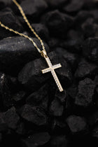 Βαπτιστικός Σταυρός για Κορίτσι Χρυσός 18K Κλασικός με Σειρά Διαμαντιών | DCS019