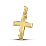 Χρυσός σταυρός βάπτισης Κ14 για κορίτσι, γυαλιστερός. 