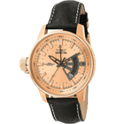 INVICTA I-Force Men 18ct Rose Gold-Plated Case Leather Strap 6518