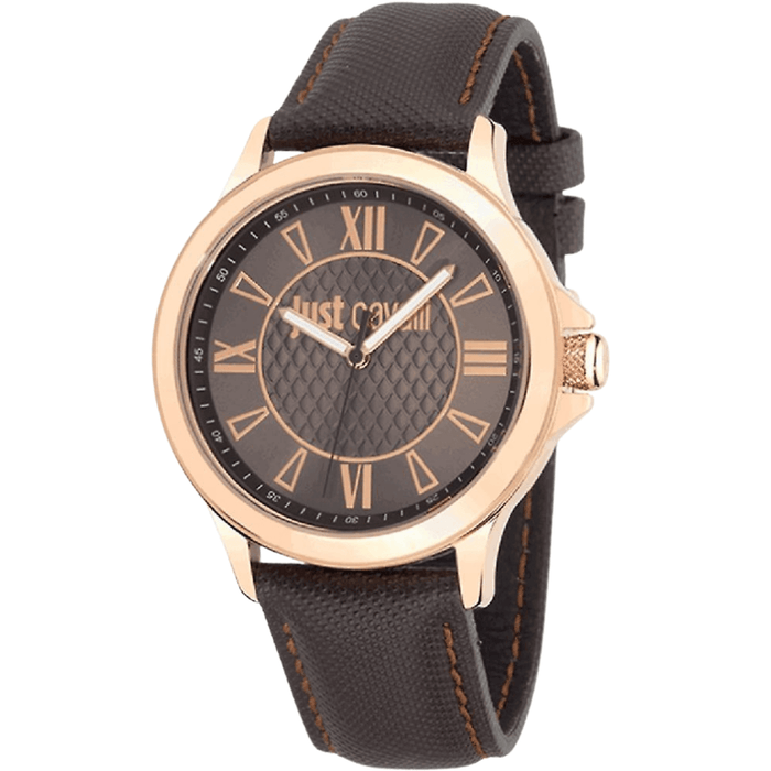 JUST CAVALLI Brown Leather Strap 7251596001 - themelidisjewels