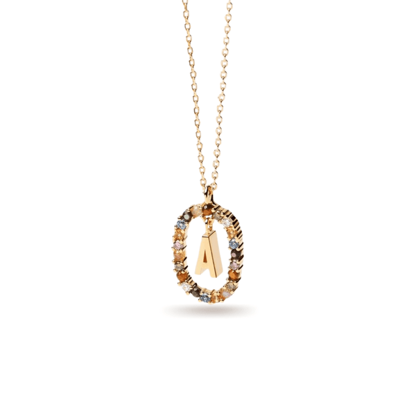 Κολιέ ασημένιο 925 μονόγραμμα PDPAOLA - themelidisjewels