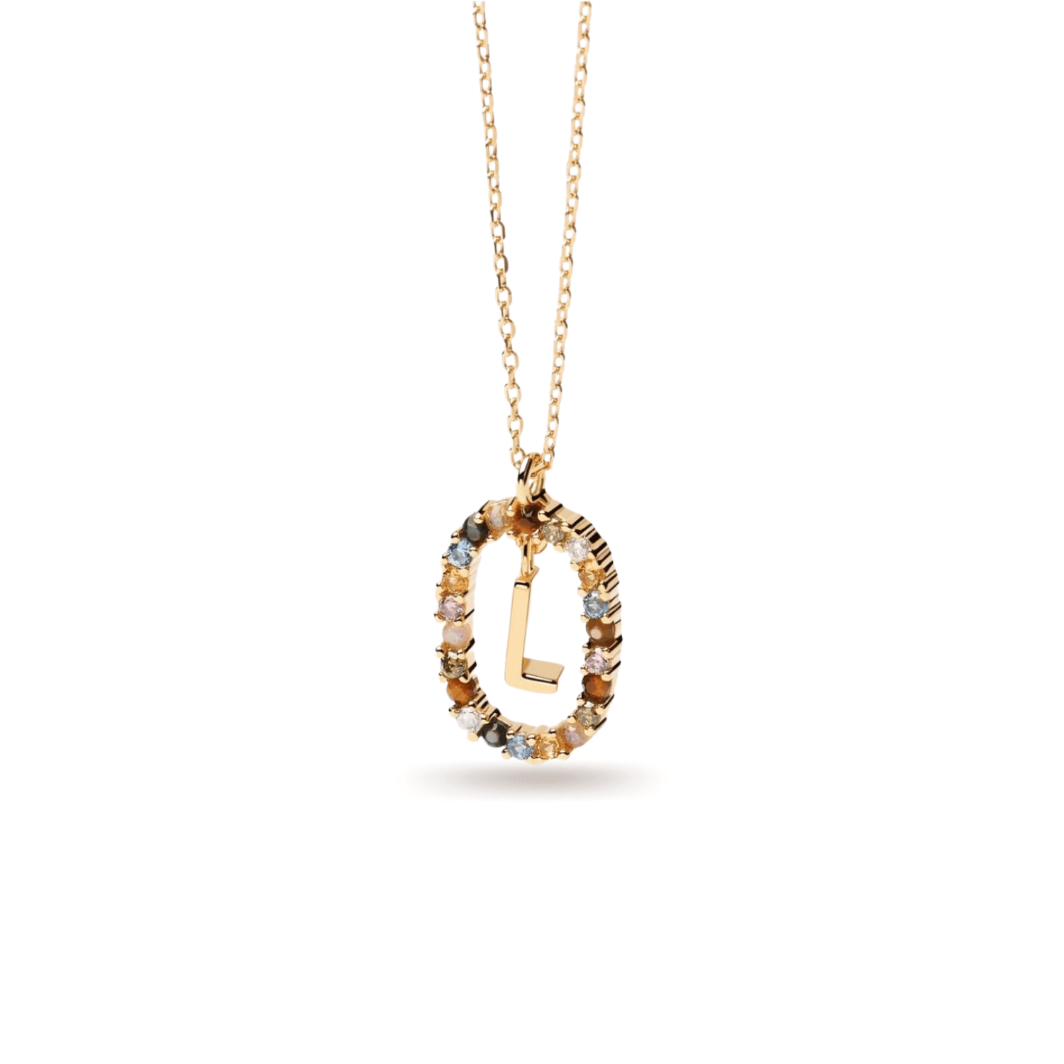 Κολιέ ασημένιο 925 μονόγραμμα PDPAOLA - themelidisjewels