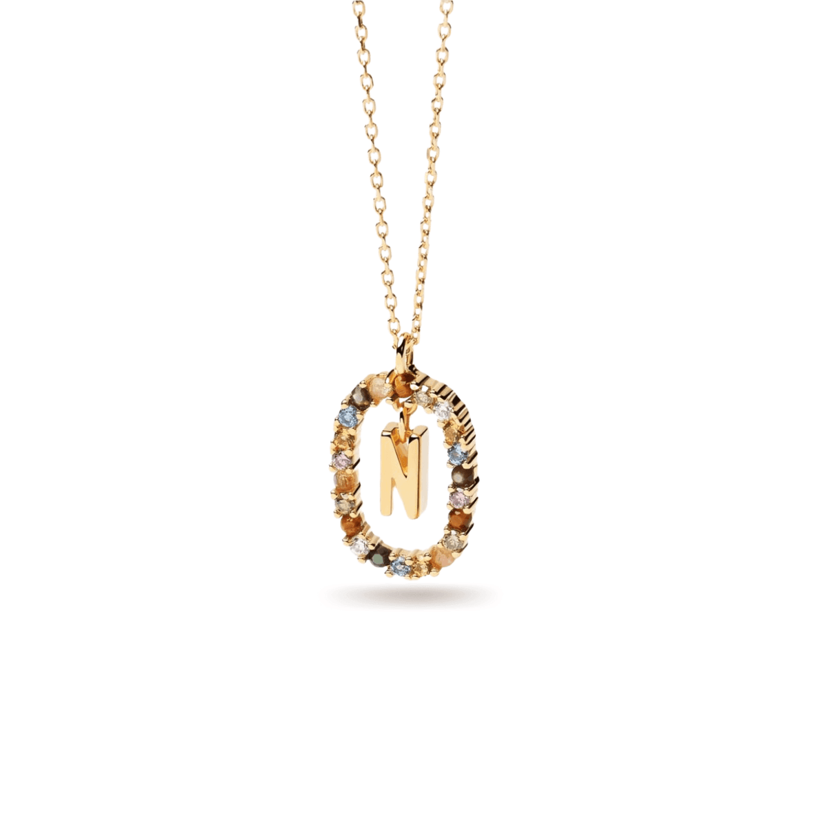 Κολιέ ασημένιο 925 μονόγραμμα PDPAOLA - themelidisjewels