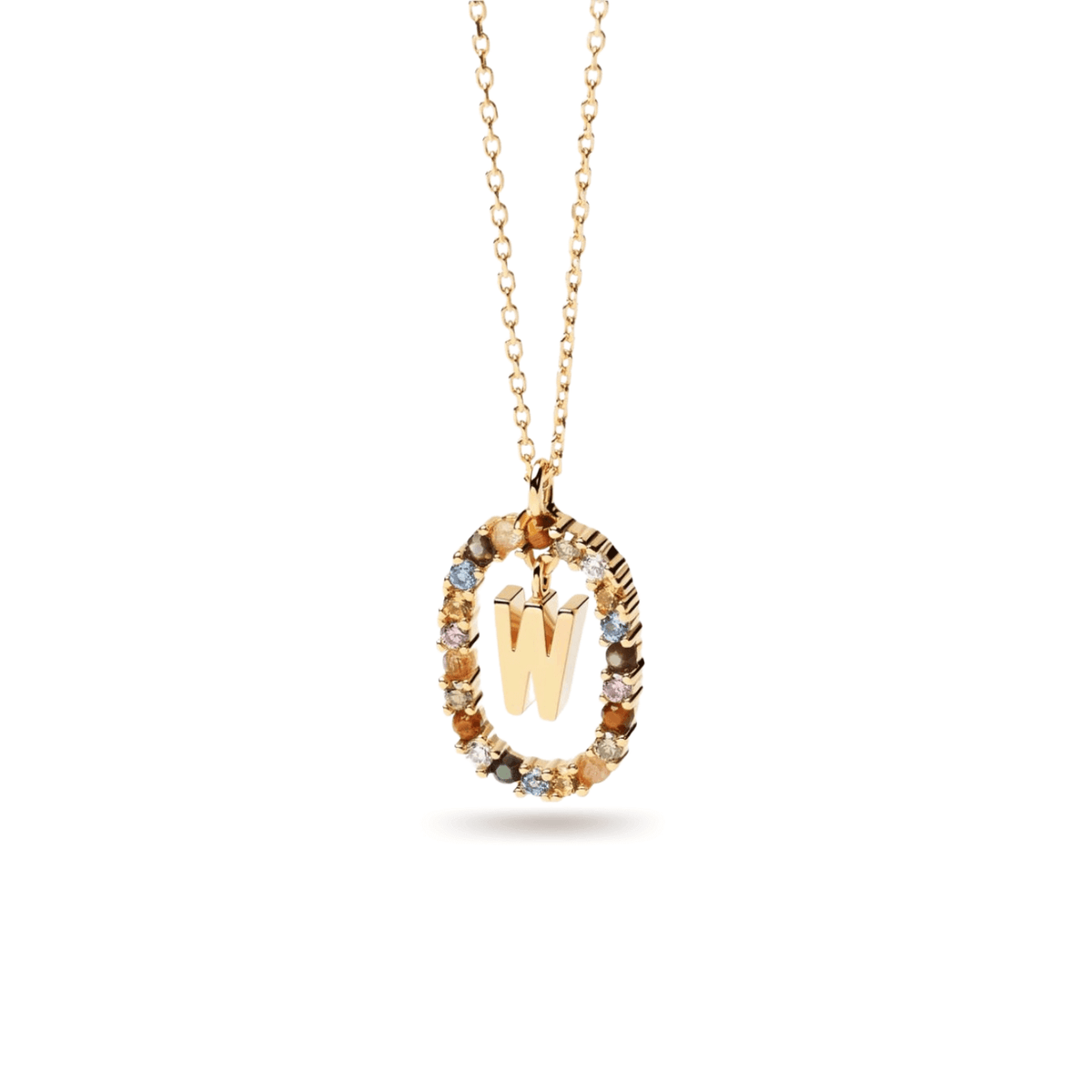 Κολιέ ασημένιο 925 μονόγραμμα PDPAOLA - themelidisjewels