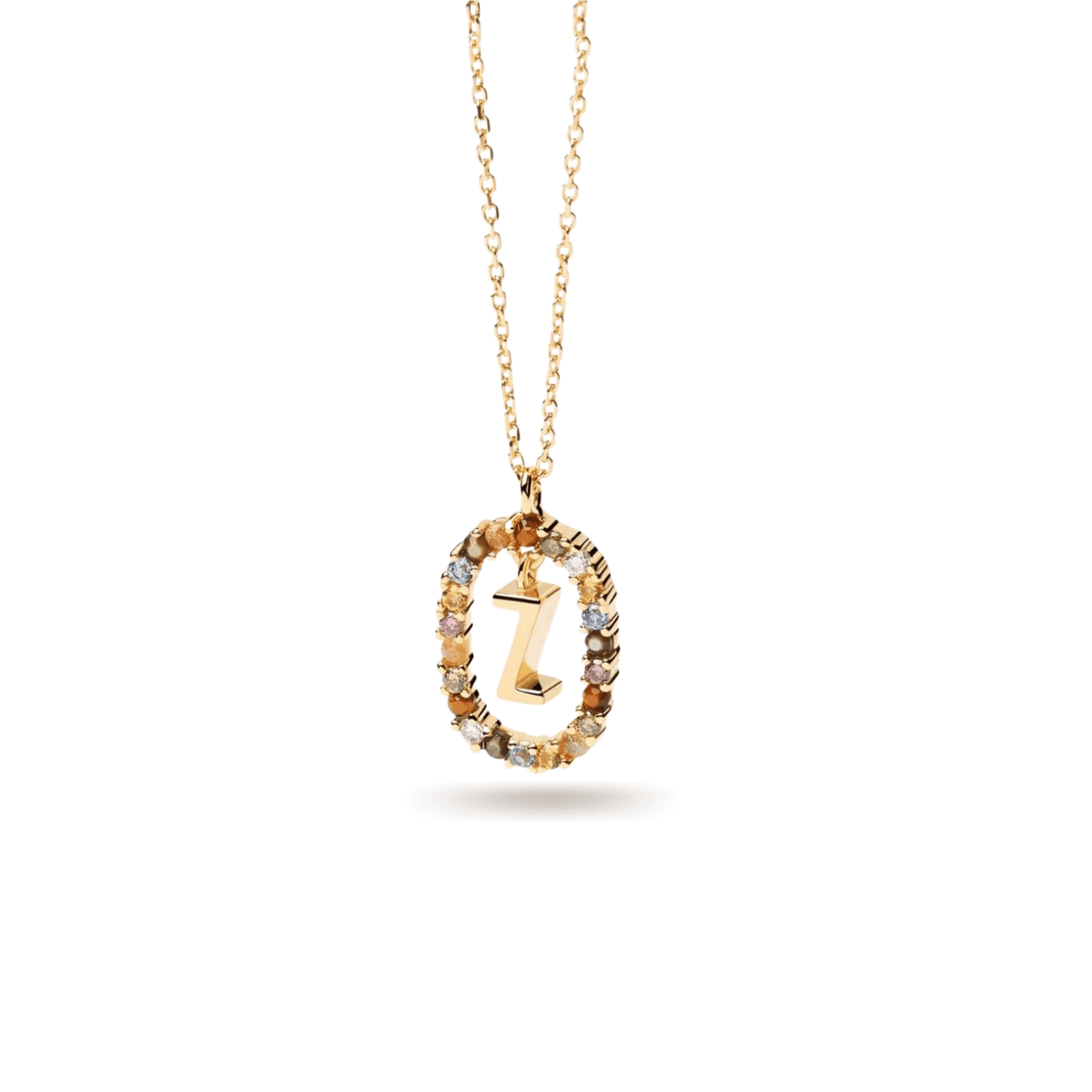 Κολιέ ασημένιο 925 μονόγραμμα PDPAOLA - themelidisjewels