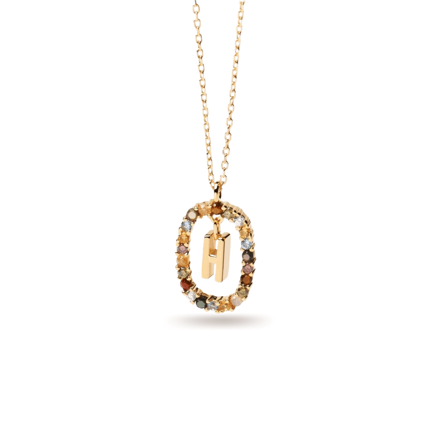 Κολιέ ασημένιο 925 μονόγραμμα PDPAOLA - themelidisjewels