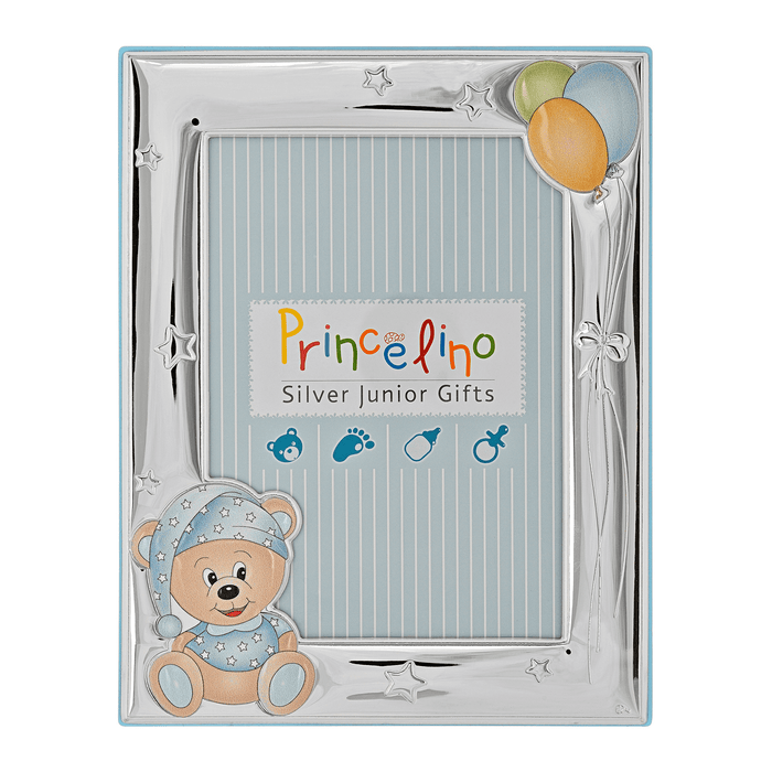 Κορνίζα Παιδική Μπλε με Αρκουδάκι - themelidisjewels