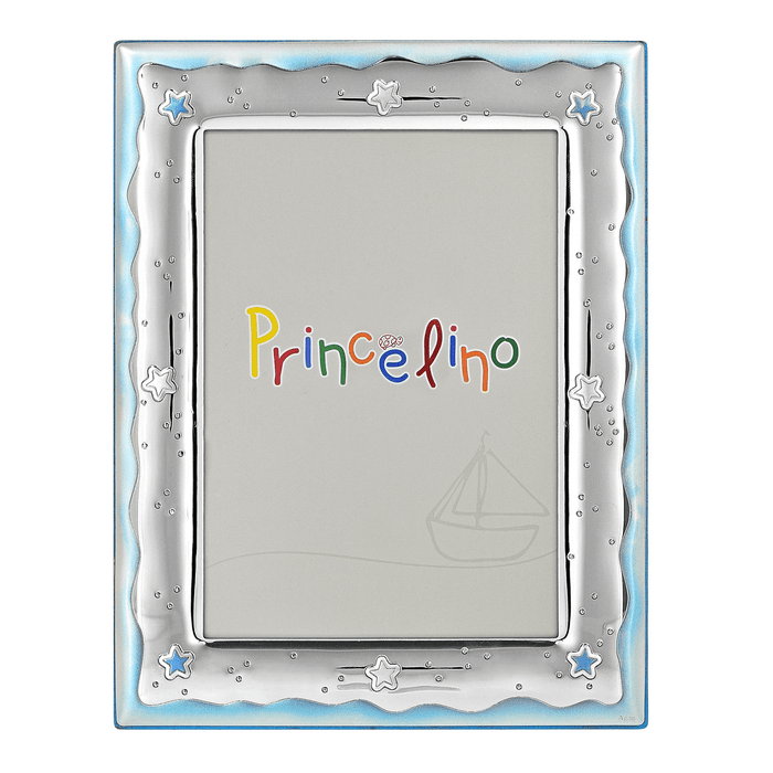 Κορνίζα Παιδική Μπλε με Αστεράκια - themelidisjewels