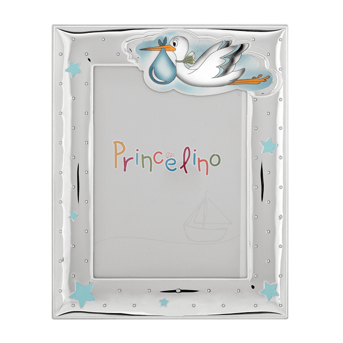 Κορνίζα Παιδική Μπλε με Πελαργό KO1001.026