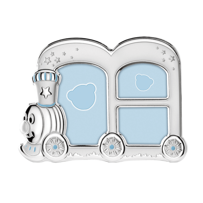 Κορνίζα Παιδική Μπλε με Τρενάκι