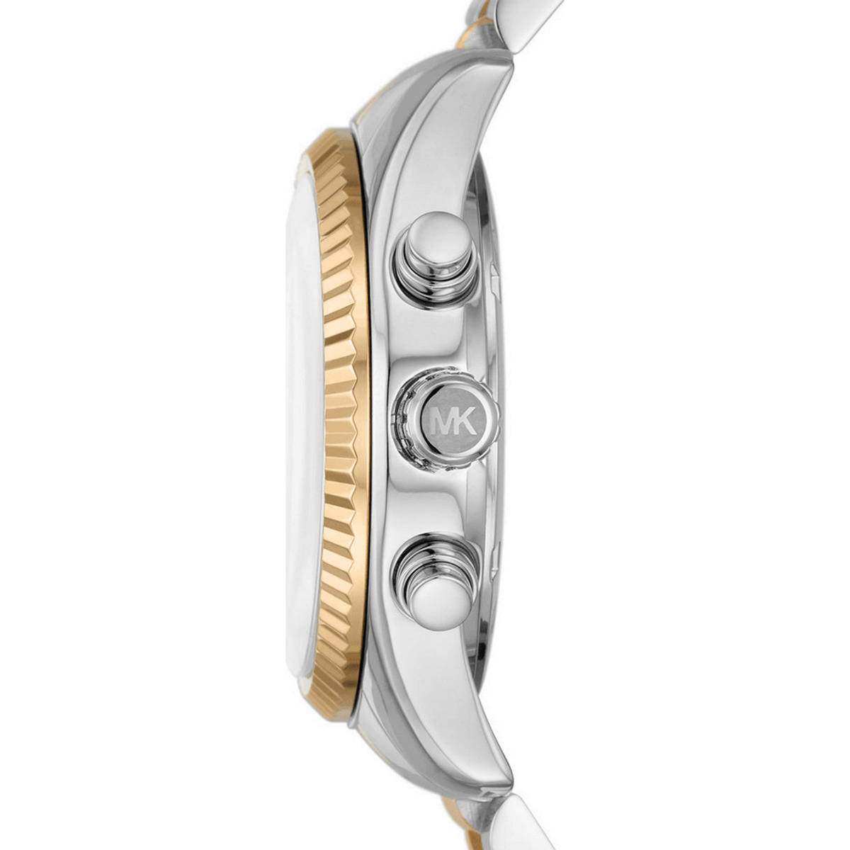Ρολόι Michael Kors MK7218 με ασημένιο και χρυσό μπρασελέ από ανοξείδωτο ατσάλι και μπλε καντράν. Αδιάβροχο 10 ατμόσφαιρες.