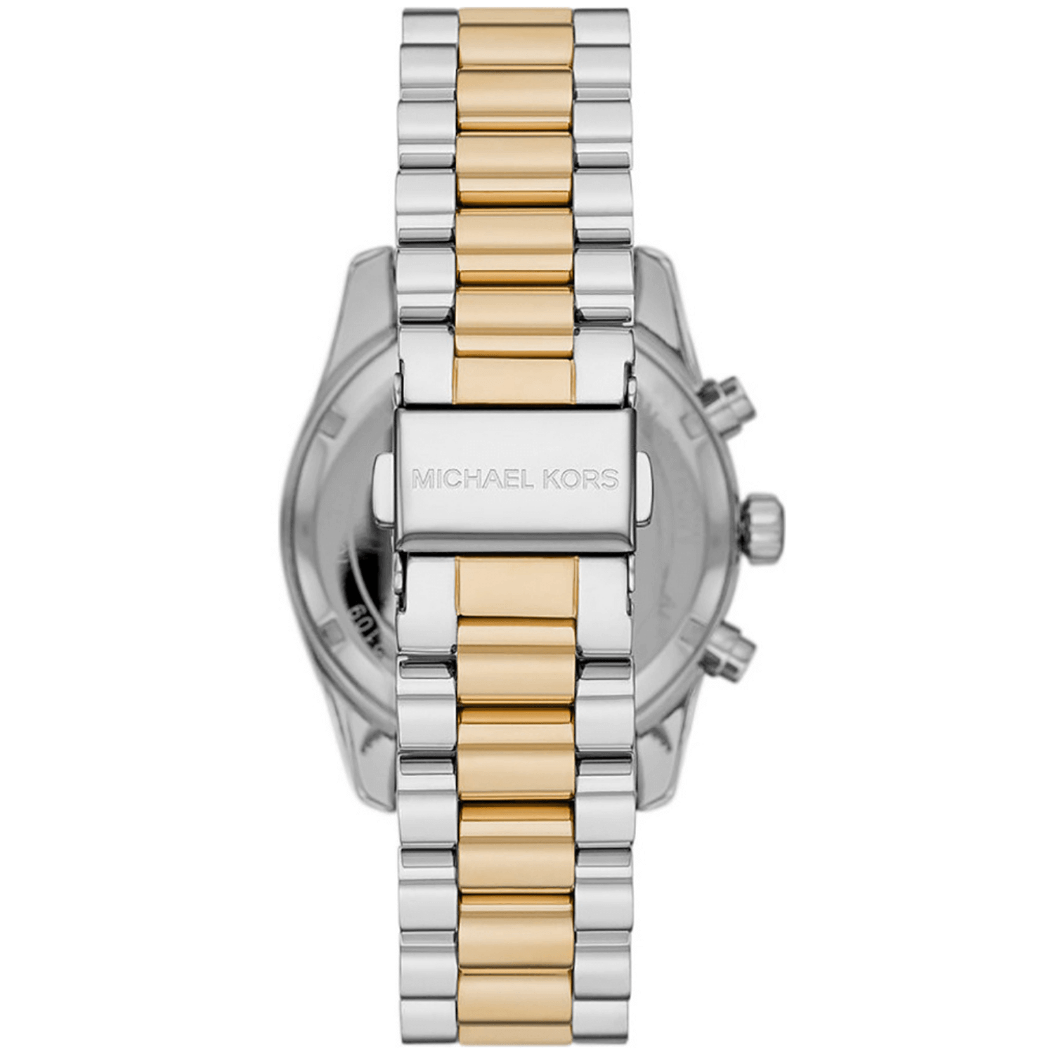 Ρολόι Michael Kors MK7218 με ασημένιο και χρυσό μπρασελέ από ανοξείδωτο ατσάλι και μπλε καντράν. Αδιάβροχο 10 ατμόσφαιρες.