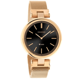 Ρολόι Smartwatch Oozoo Q00410 Με Ροζ Χρυσό Ατσάλινο Μπρασελέ