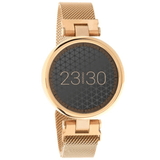 Smartwatch Oozoo Q00410 με ροζ χρυσό ατσάλινο μπρασελέ και ροζ χρυσή κάσα.