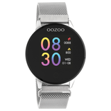 Ρολόι Smartwatch Oozoo Q00116 Με Ασημί Ατσάλινο Μπρασελέ