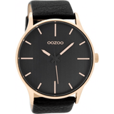 Ρολόι Oozoo C9054 Με Μαύρο Δερμάτινο Λουράκι