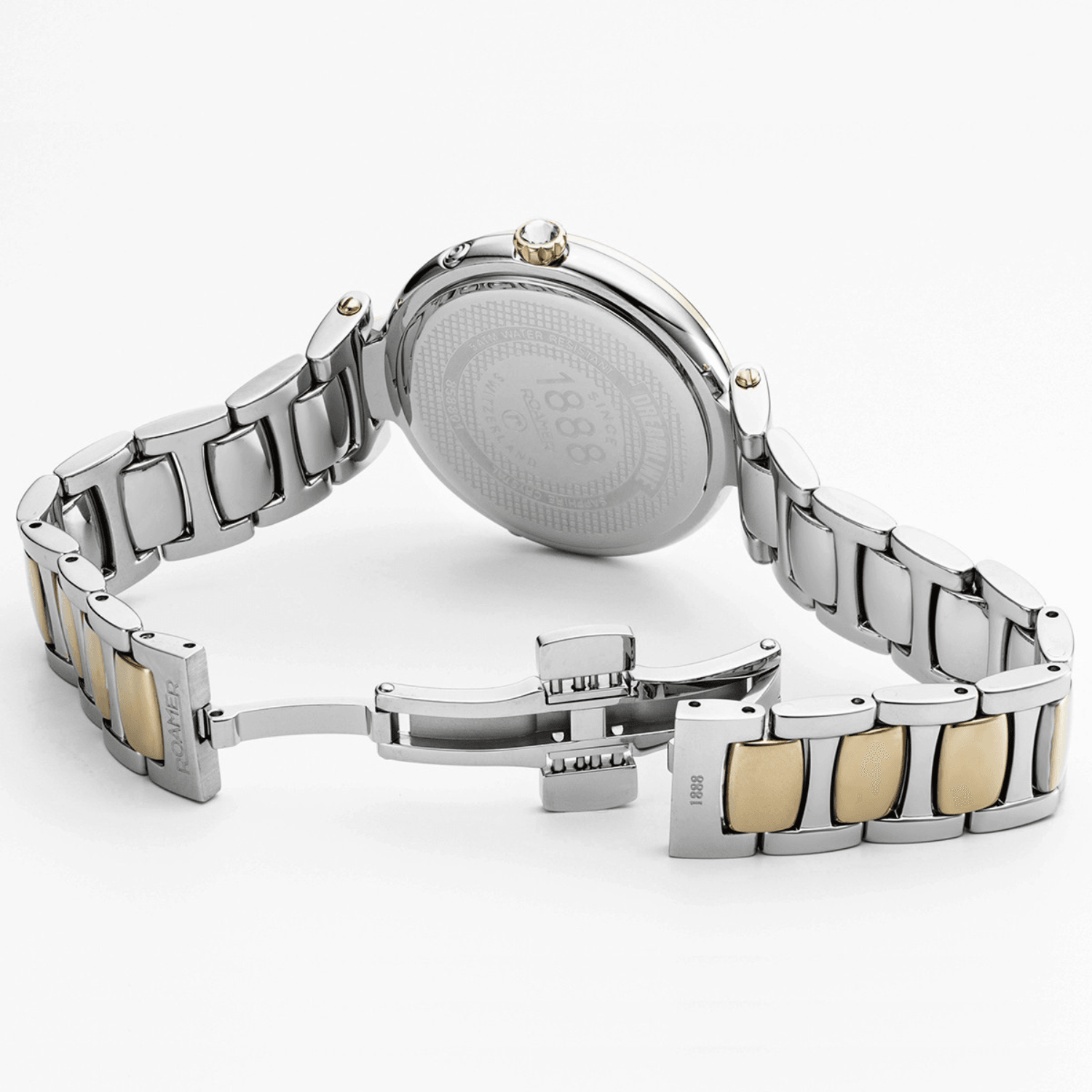 ROAMER Woman's Watch Dreamline Moonphase Stainless Steel Bracelet 858801-48-49-50 .