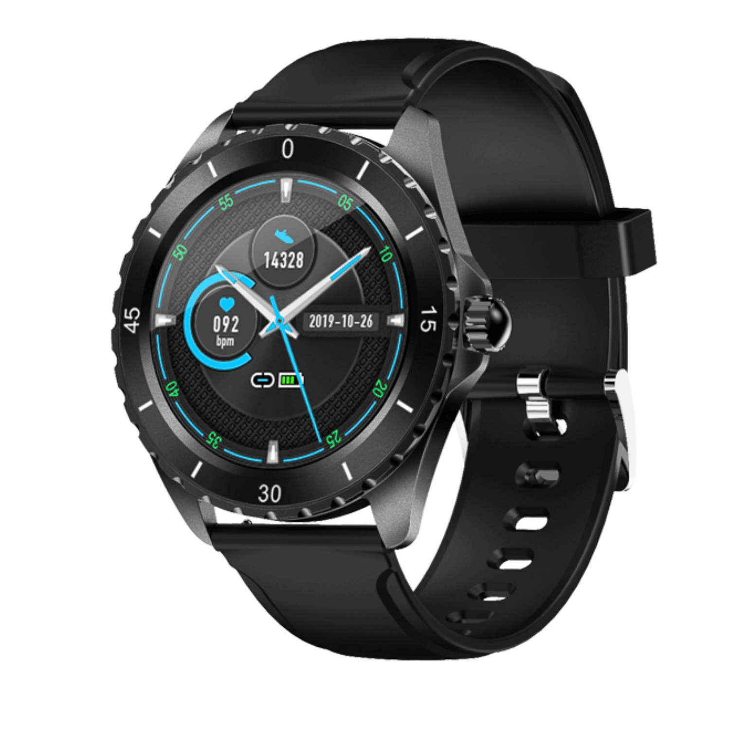 Ρολόι Smartwatch DAS4 SG40 203090021 με μαύρο λουράκι σιλικόνης. 