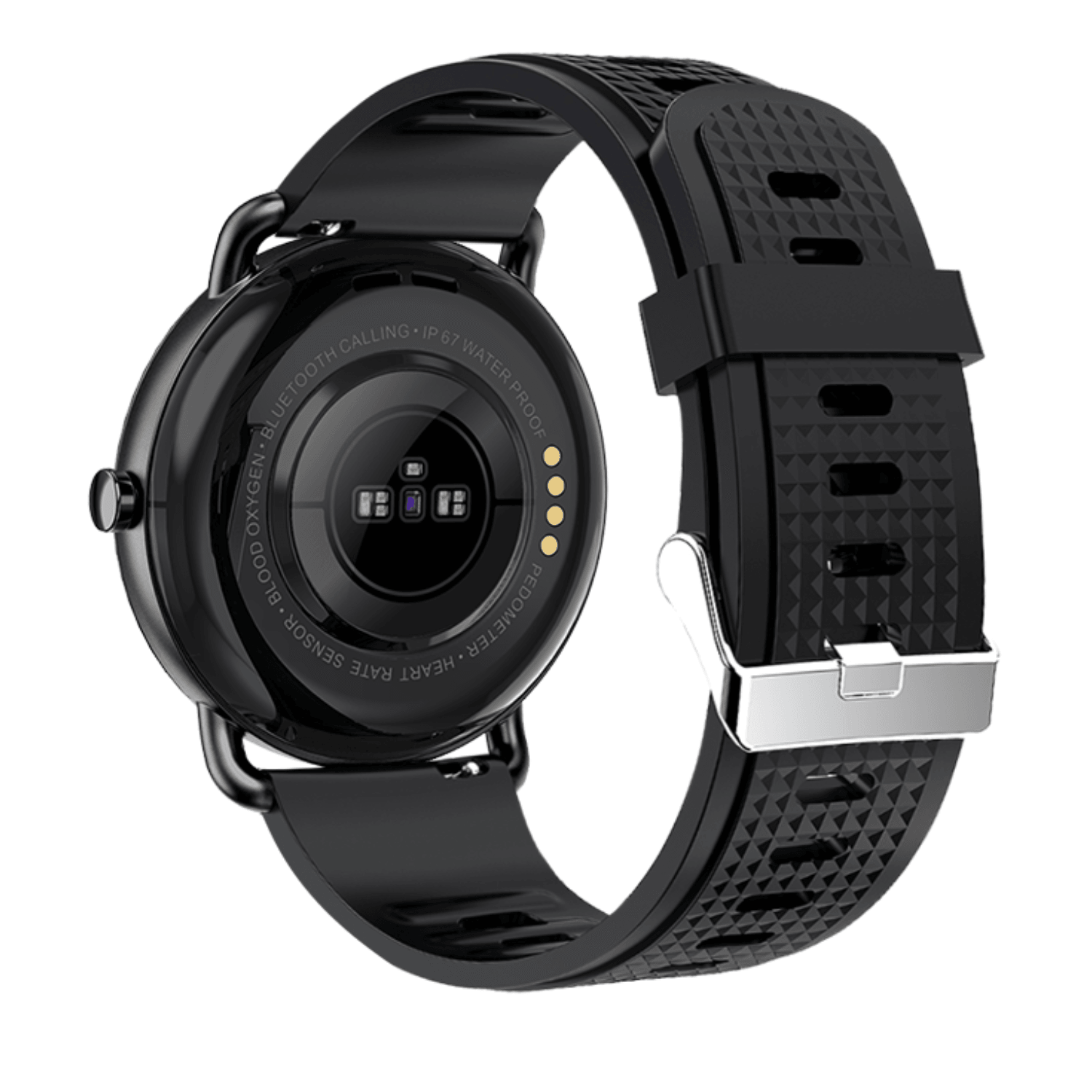 Ρολόι Smartwatch DAS4 SG65 203075071 με μαύρο λουράκι από σιλικόνη και μαύρη κάσα.