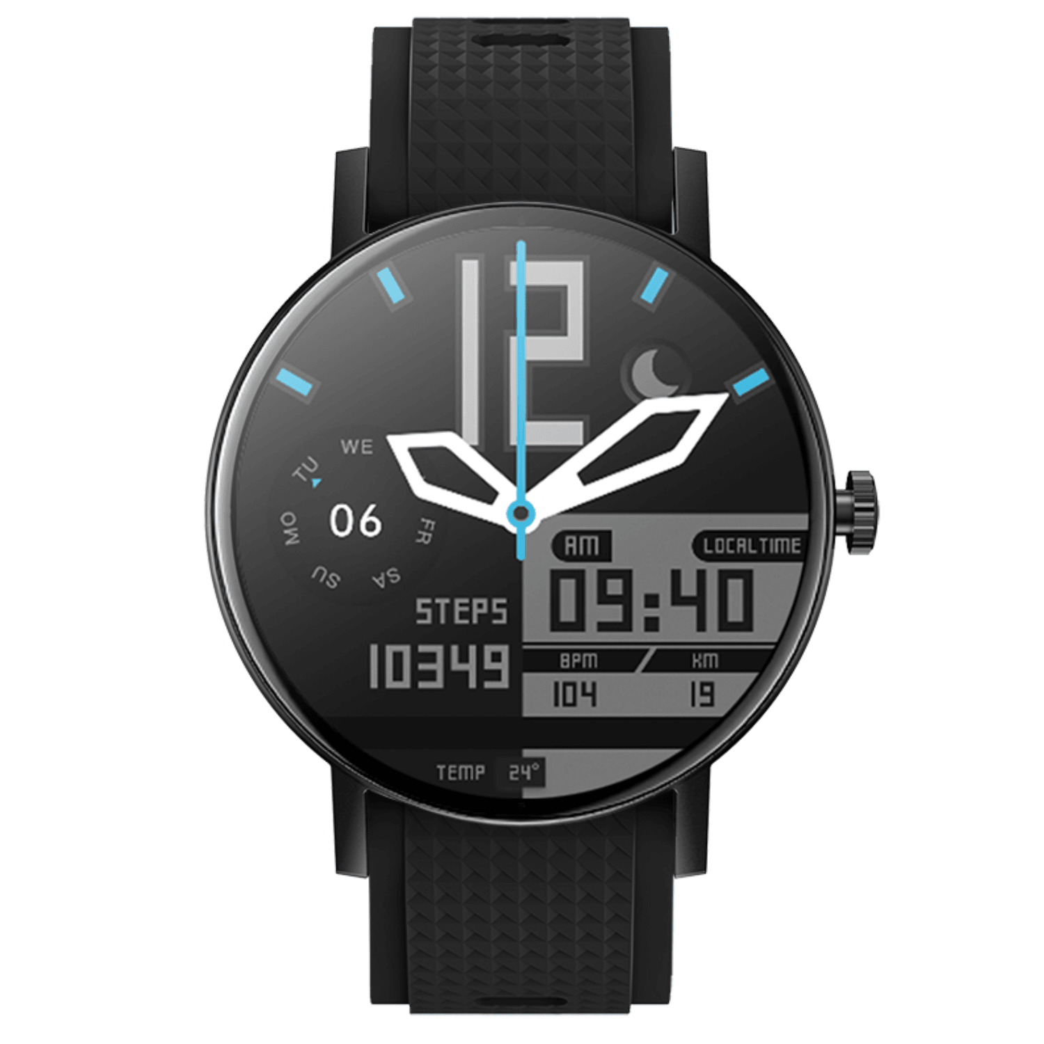 Ρολόι Smartwatch DAS4 SU10 203095011 με μαύρο λουράκι σιλικόνης.